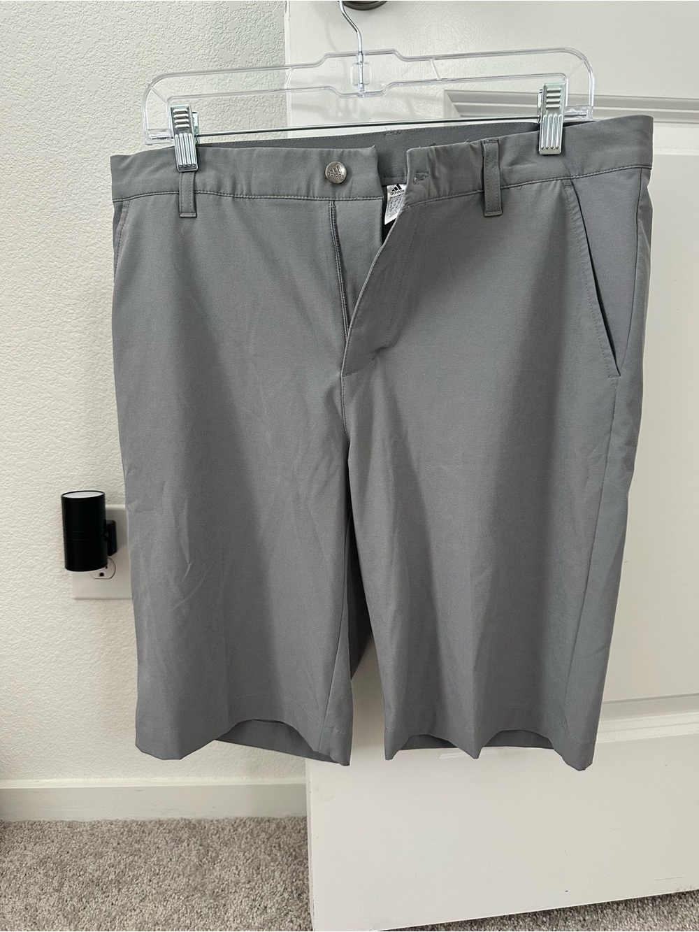 adidas Men's Gray Flat Front Performance Shorts